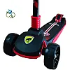 Abo Elgoukh Kids’ 3-Wheel Foldable Scooter with Light-Up Wheels - Adjustable Height, Lean-to-Steer System, Safe & Durable