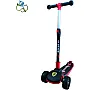 Abo Elgoukh Kids’ 3-Wheel Foldable Scooter with Light-Up Wheels - Adjustable Height, Lean-to-Steer System, Safe & Durable