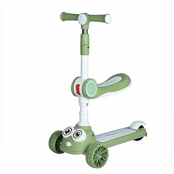Kids Scooter 3-in-1 Foldable Scooter with Light-Up Wheels, Adjustable Handlebar & Removable Seat for Toddlers and Kids BY HAPPY KIDDO