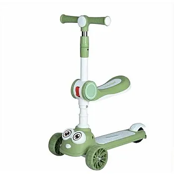 Kids Scooter 3-in-1 Foldable Scooter with Light-Up Wheels, Adjustable Handlebar & Removable Seat for Toddlers and Kids BY HAPPY KIDDO