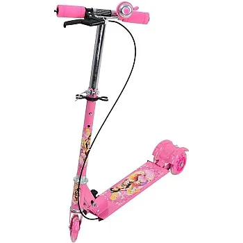 Road Runner Scooter for Kids of 3 to 14 Years Age 3 Adjustable Height, Foldable, LED PU Wheels & Weight Capacity 75 kgs Kick Scooter with Brake. [Pink]