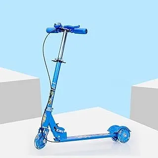 SMART FIT ® Road Runner Kick Scooter for Kids Ages 3-14 Boys and Girls with 3 LED Light Wheels, Adjustable Handlebar and Foldable Design with Tilt Steering Feature