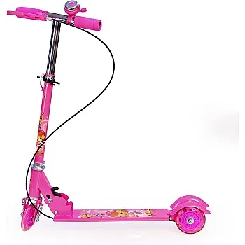 TRUE FIT® Scooter for Kids Ages 3-14 Years Old Boy Girl with 3 Wheel LED Lights, Adjustable Level Handlebar & Foldable Design & Lean-to-Steer