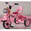 Tricycle with Cartoon Face, Lights & Music – Baby Cycle with Back Basket, 3-Wheel Ride-On for Boys & Girls Ages 2 to 5 (pink) BY HAPPY KIDDO
