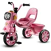 Tricycle with Cartoon Face, Lights & Music – Baby Cycle with Back Basket, 3-Wheel Ride-On for Boys & Girls Ages 2 to 5 (pink) BY HAPPY KIDDO