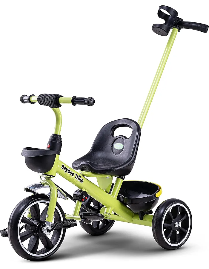 Baybee Smart Plug & Play Baby Tricycle for Kids, Cycle for Kids with Storage Space & Parental Push Handle | Kid Baby Tricycle | Baby Cycle for Kid 2 to 5 Years Boys Girls (Hero Green)