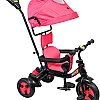 BeyBee| Alpha Secure Baby Tricycle for Kids with Sun Canopy & Parents Handle with Bell and Also with a Water Bottle | Color Wheels for Boys and Girls for Age 1 to 5 yrs (Red)