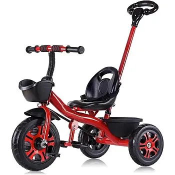 MOTIM 2 in 1 Toddler Strollers with Parent Push Handle,Independent Riding Pedal Bike,Classic Toddler tricycles,Gift for Kids,Red