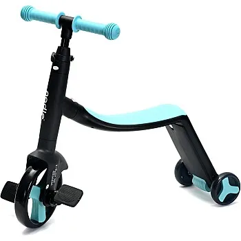 Tricycle 3 in 1 Children's Balance Pedals, Scooter, Balance Bike - Safe, Stable, Stimulates Physical Coordination (Blue)