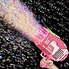 Bubble Machine, 132 Holes Bubble Gun, Bubble Machine Gun with Lights/Bubble Solution, Summer Toy Gift for Toddlers Kids Adults Bubble Blaster for Outdoor Indoor Birthday Wedding Party