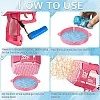 Bubble Machine, 132 Holes Bubble Gun, Bubble Machine Gun with Lights/Bubble Solution, Summer Toy Gift for Toddlers Kids Adults Bubble Blaster for Outdoor Indoor Birthday Wedding Party