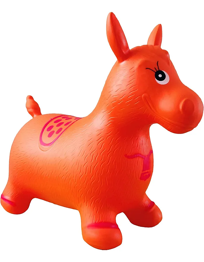 AppleRound Horse Bouncer with Hand Pump, Inflatable Space Hopper, Ride-on Bouncy Animal