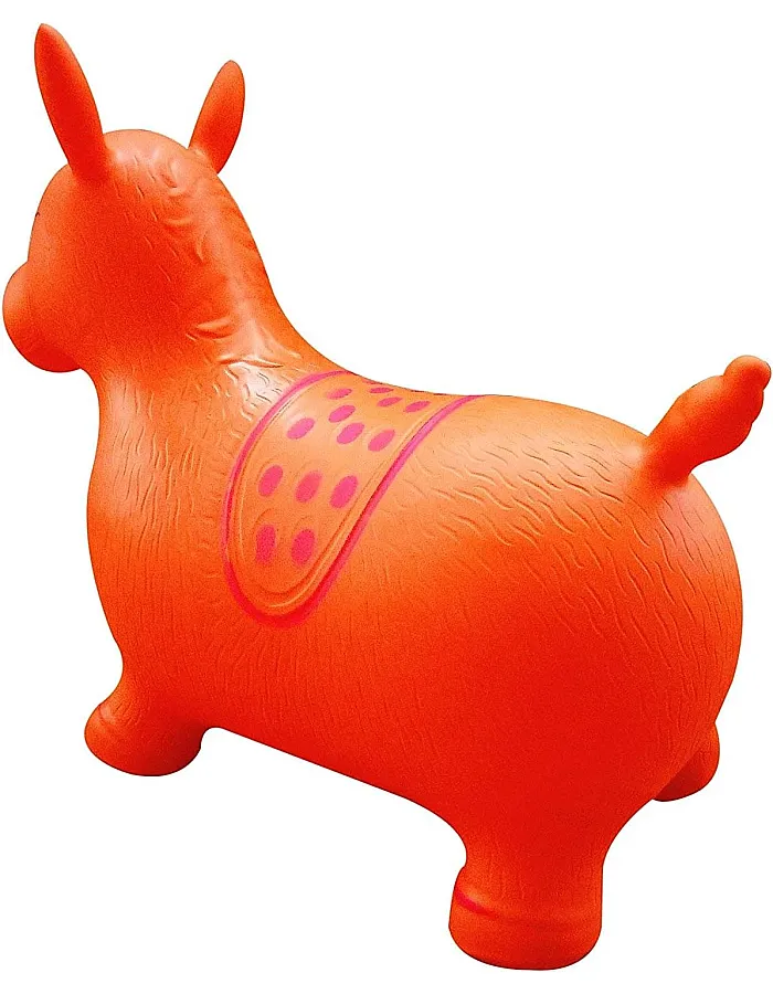 AppleRound Horse Bouncer with Hand Pump, Inflatable Space Hopper, Ride-on Bouncy Animal