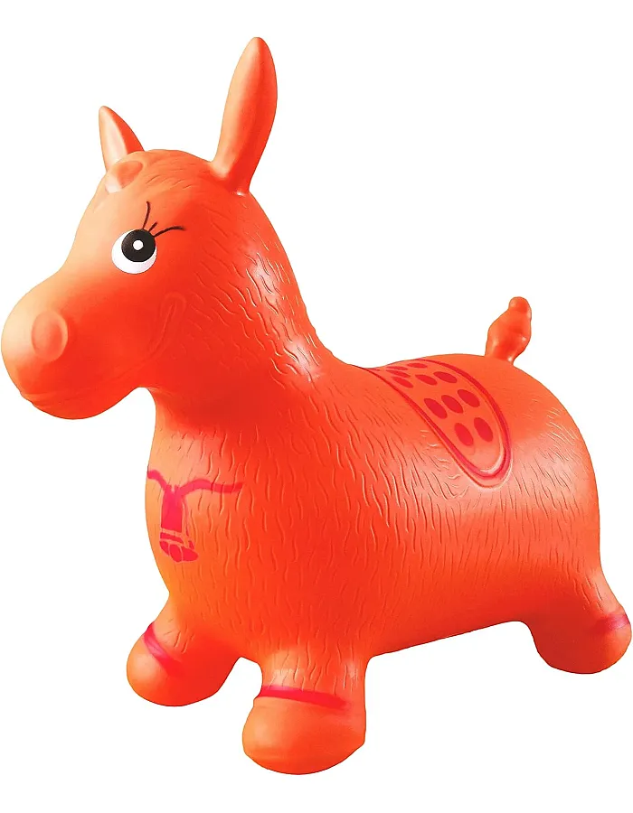 AppleRound Horse Bouncer with Hand Pump, Inflatable Space Hopper, Ride-on Bouncy Animal