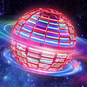 MERRYHOME Flying Ball Toys for Boys Grils: 2024 Fly Orb Cosmic Globe Boomerang Hover Ball, Hand Mini Drone, Flying Toy Fly Spinners for Kids Teens Adults Indoor Outdoor Toys (Red)