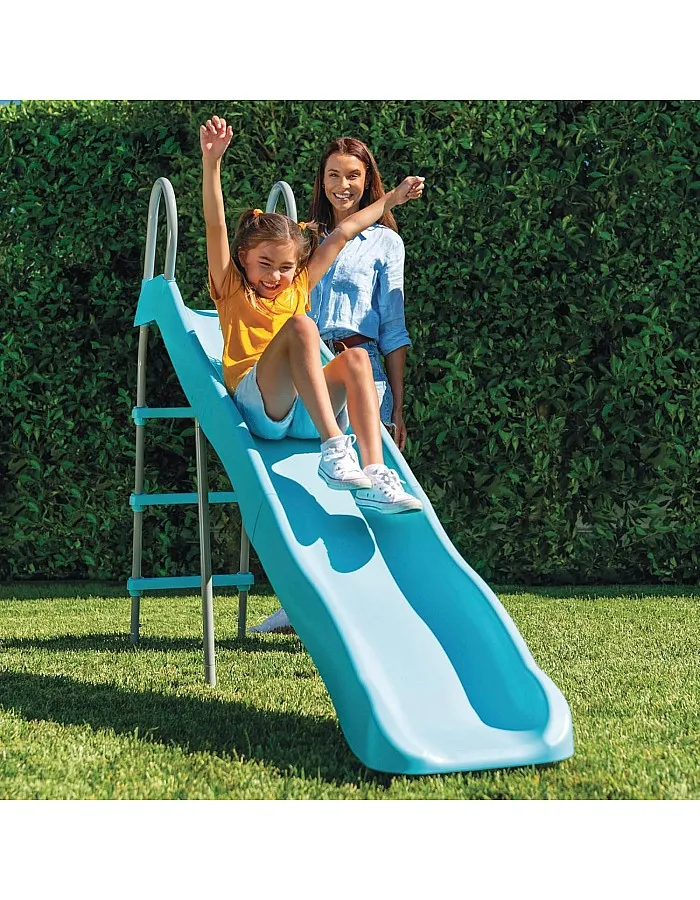 Intex 2.44M Freestanding Slide | Durable Outdoor Play Slide for Kids | Sturdy & Safe Backyard Fun | Easy Assembly (2.51m x 84cm x 1.47m)