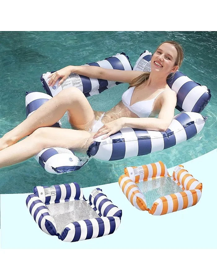 2 x water hammock, swimming mat, pool mattress, water hammock, water mattress, highlight colour water bed, more suitable for swimming pool activities