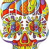 Bestway 43194 Inflatable Skull Shaped Ride-On Float