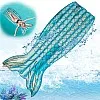 CIYIN Mermaid Air Mattresses Pool Adults and Children, Inflatable Pool Air Mattress, PVC Pool Inflatable Air Mattress, Inflatable Pool Chair for Hawaiian Party, Summer, Water Feature