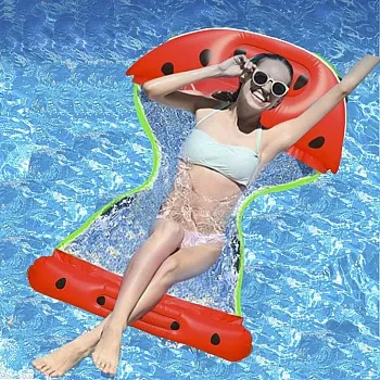 Pool Float - Watermelon Inflatable Pool Hammock Floats for Adults, 4-in-1 Multi-Purpose Swimming Pool Floaties Rafts, Foldable Summer 55