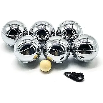 Generic Bocce Ball Set, 6 Balls (73mm, 720g Each), 1 Wooden Ball, 1 Spacer Gauge, Premium Carrying Bag, for Outdoor, Beach