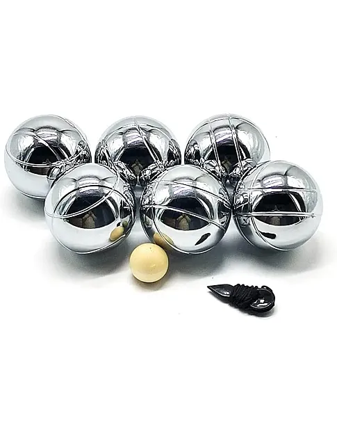 Generic Bocce Ball Set, 6 Balls (73mm, 720g Each), 1 Wooden Ball, 1 Spacer Gauge, Premium Carrying Bag, for Outdoor, Beach