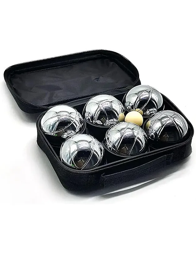 Generic Bocce Ball Set, 6 Balls (73mm, 720g Each), 1 Wooden Ball, 1 Spacer Gauge, Premium Carrying Bag, for Outdoor, Beach