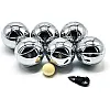 Generic Bocce Ball Set, 6 Balls (73mm, 720g Each), 1 Wooden Ball, 1 Spacer Gauge, Premium Carrying Bag, for Outdoor, Beach