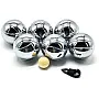 Generic Bocce Ball Set, 6 Balls (73mm, 720g Each), 1 Wooden Ball, 1 Spacer Gauge, Premium Carrying Bag, for Outdoor, Beach
