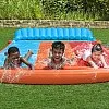 Bestway h2ogo tsunami splash ramp slide, 16ft inflatable water slide for garden, slip and slide water slide for kids with built in sprinklers