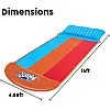 Bestway h2ogo tsunami splash ramp slide, 16ft inflatable water slide for garden, slip and slide water slide for kids with built in sprinklers