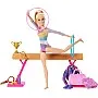 Barbie Gymnastics Playset With Blonde Fashion Doll, Balance Beam, 10+ Accessories & Flip Feature