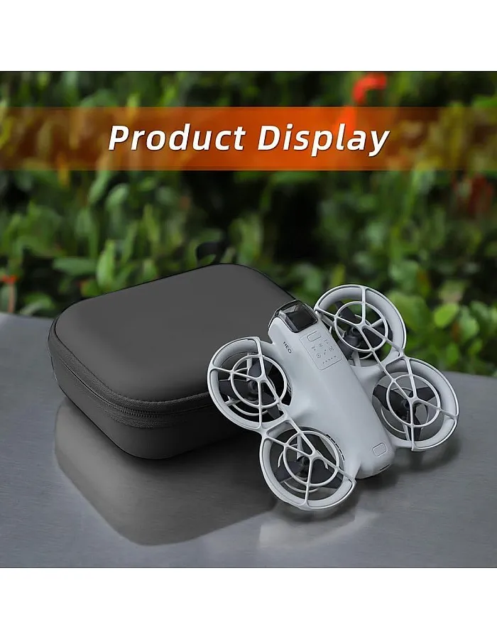 Carrying Case for DJI NEO, CENXI Portable PU Storage Bag for DJI Neo, Waterproof Hard Carrying Case for DJI Neo Accessories, Large Capacity DJI Neo Bag for DJI Neo Fly (Black)