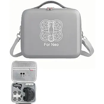 Carrying Case for DJI Neo Motion Fly More Combo, Store Neo Drone, RC Motion 3, Goggles N3, Battery Charing Hub, Spare Propellers Accessories, Grey, Travel Carrying Case