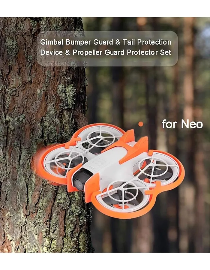 Complete Set of Protective Devices for DJI Neo Accessories, Include Gimbal Bumper Guard and Tail Protection Device, Propeller Guard Protector, Landing Gear Protective Devices, Full Protection Accessor