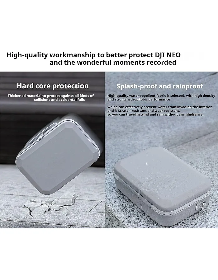 Hard Carrying Case For DJI Neo Fly More Combo, Portable Travel Hard Case Made of PU Leather, Waterproof, Shock-Resistant Storage Case Bag for DJI NEO Drone & Accessories