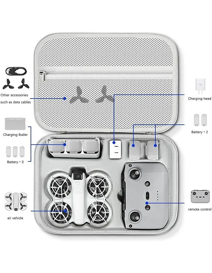OSHIMA Carrying Case for DJI Neo, Portable Carrying Protective Bag for DJI Neo Fly More Combo Accessories, Hard Travel Case for DJI Neo Case, Compatible with RC-N3 Remote Controller Charging Hub