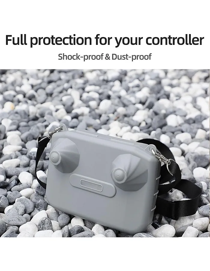 fashion mania Hard Storage Bag for DJI RC-N3/N2/N1 Carrying Case for DJI Flip/Air 3S/Neo Remote Control Protector Shock Absorption Drop Resistant Protective Case with Shoulder Strap, grey