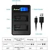 ARCHE Lp-E10 Lpe10 Lcd Dual Usb Charger For [Canon Eos 1100D 1200D 1300D 2000D Kiss X50 Kiss X70 Rebel T3 Rebel T5 Rebel T6 Rebel T7]