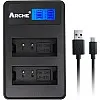 ARCHE Lp-E10 Lpe10 Lcd Dual Usb Charger For [Canon Eos 1100D 1200D 1300D 2000D Kiss X50 Kiss X70 Rebel T3 Rebel T5 Rebel T6 Rebel T7]