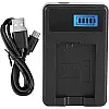 Goshyda NP-FW50 Camera Battery, LCD Single Charger, for Sony Alpha A6000 A6300 A6500 A7r A7, 600mAh Replacement Batteries