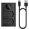 LP-E6 Dual Cameras Battery Charger for Canon LC-E6 LC-E6E LC-E6N LP-E6NH Battery EOS 90D 80D 70D 60D 60DA / 7D 6D 5D Mark II 5D Mark III 6D 5D Mark IV / 5Ds 5DSR EOS R1 R5 R5C R6 R7 / R5 R6 Mark II