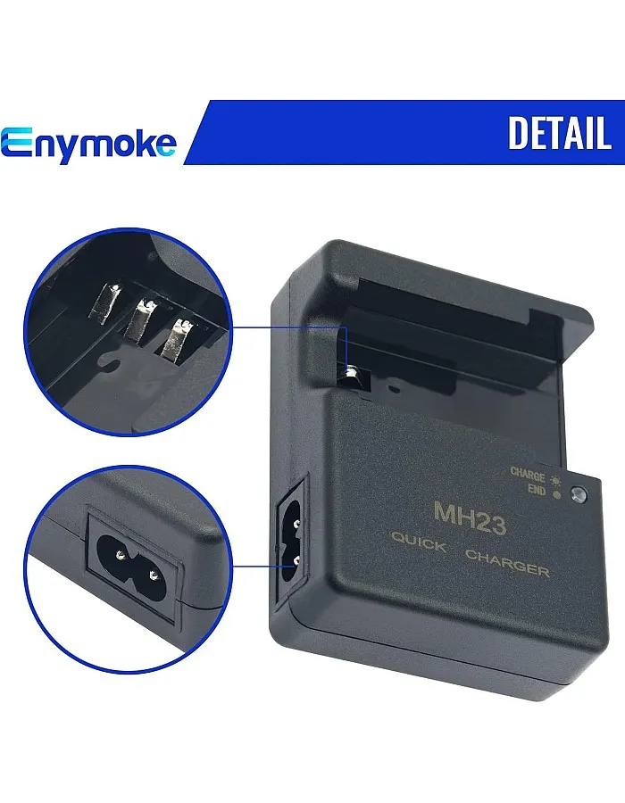 MH-23 Quick Charger for Nikon: Compatible with EN-EL9 EN-EL9a Battery for Nikon D40 D40X D60 D3000 D5000 Digital SLR Cameras