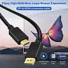 SHULIANCABLE 4K DisplayPort to HDMI Cable, DP to HDMI Cord Male to Male for PC, Desktop to Monitor, Projector, TV (1.8M)