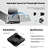 Double O1 Ulanzi 4-Leaf Barndoors | Compatible with Ulanzi Mini Bowens Mount, Ulanzi LT028 40W and LT005 60W Video Light | Collapsible design, 110g (L059GBB1)
