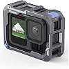 TELESIN Upgraded Aluminum Alloy Cage Frame Housing for Go Pro 13 12 11 10 9 Black, Supports Go Pro 13 Quick-Release System & Magnetic Charging, with 1/4" Thread & Cold Shoe for Video Light Microphone