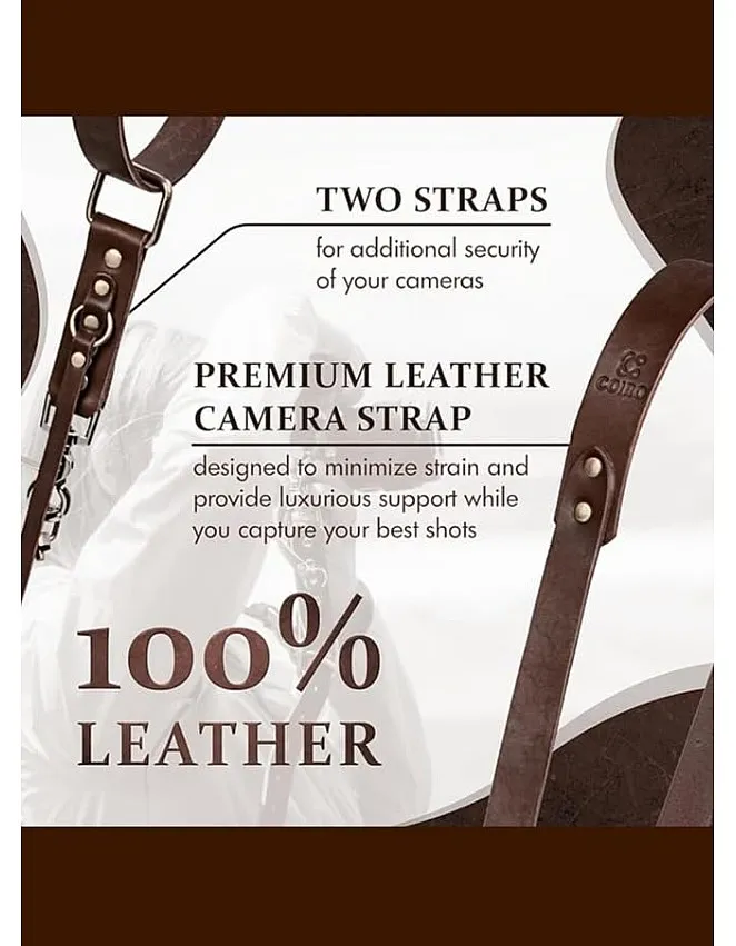 GenPro Single Brown Genuine Leather Belt: Enjoy the comfort of carrying and style with this classic brown leather belt, which brings a stylish touch to your photography experience