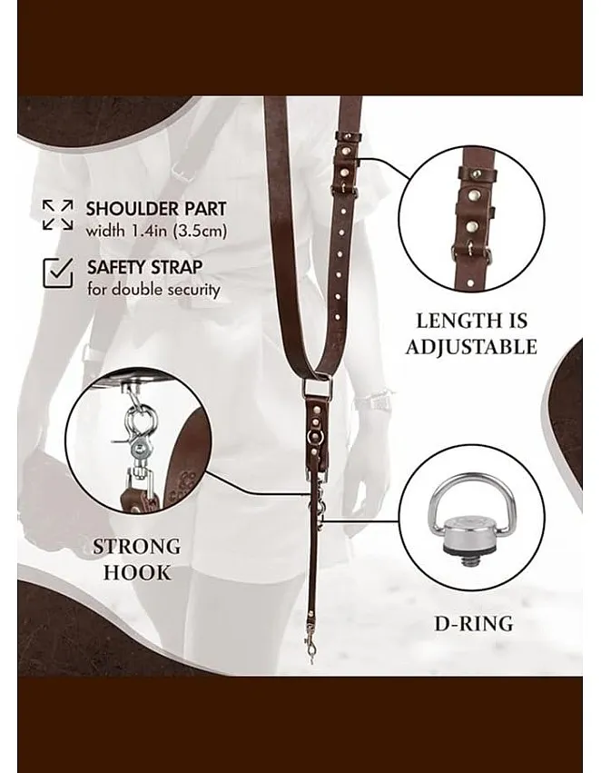 GenPro Single Brown Genuine Leather Belt: Enjoy the comfort of carrying and style with this classic brown leather belt, which brings a stylish touch to your photography experience