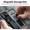 Travel Waterproof Case for Dji Osmo Pocket 3 Creator Combo Accessories, with 3 Magnetic Cpl/Nd Filter Storage Slots and 2 Storage Card Slots, with Wrist Strap (Black)