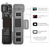 Travel Waterproof Case for Dji Osmo Pocket 3 Creator Combo Accessories, with 3 Magnetic Cpl/Nd Filter Storage Slots and 2 Storage Card Slots, with Wrist Strap (Black)